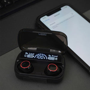 series m1o earbud with powerbank