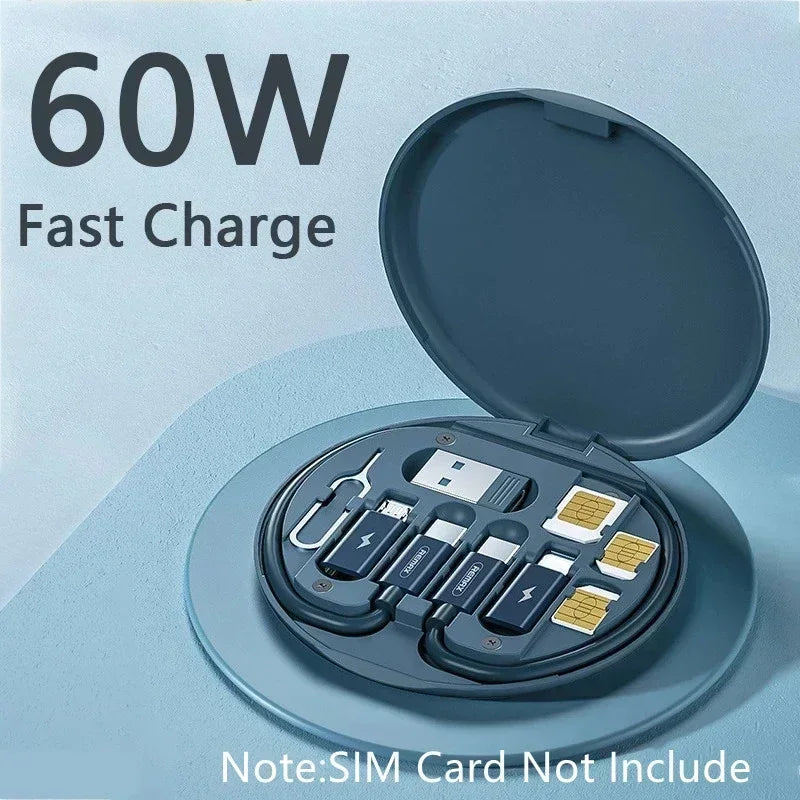 5 in 1 60W Fast Charging Data Cable Set